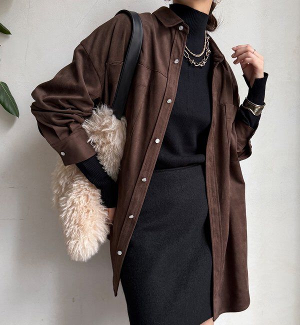  「【WEB限定】ボトルネックリブニット」|ニット・セーター|ブラック