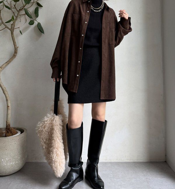  「【WEB限定】ボトルネックリブニット」|ニット・セーター|