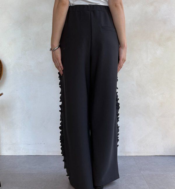  「【WEB限定】カットジョーゼットサイドフリルパンツ」|チノ|