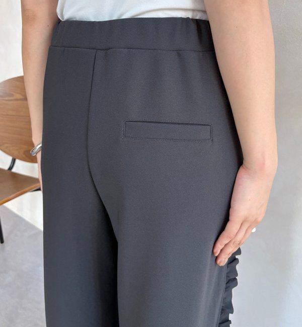  「【WEB限定】カットジョーゼットサイドフリルパンツ」|チノ|