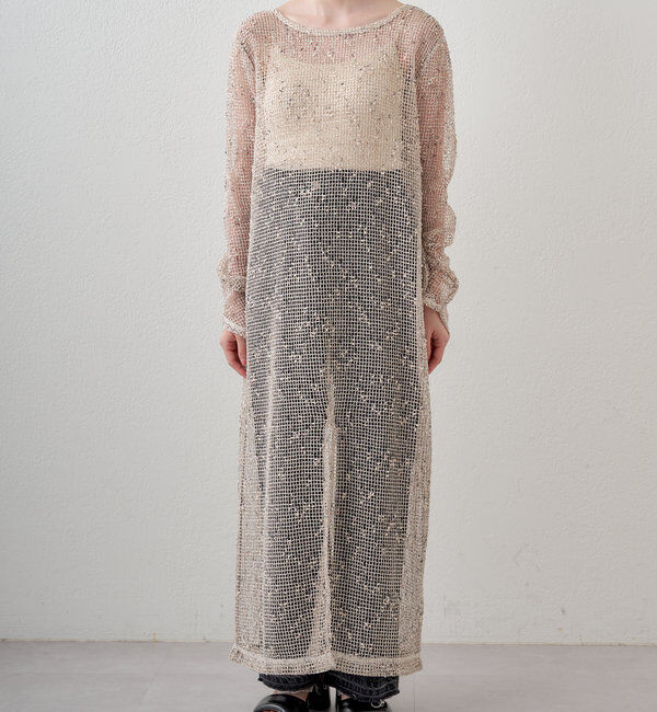  「【4色展開】メッシュシアーワンピース」|ワンピース|