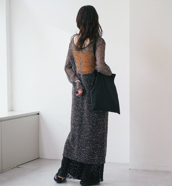  「【4色展開】メッシュシアーワンピース」|ワンピース|