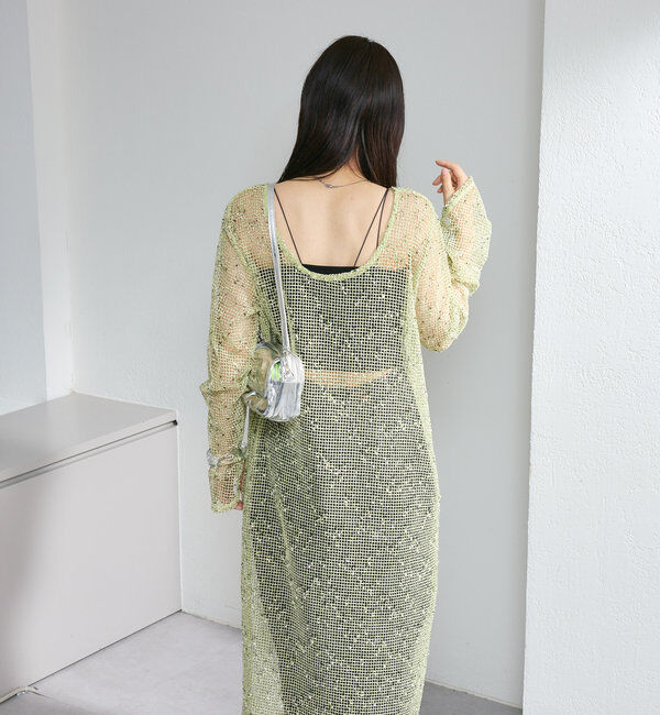  「【4色展開】メッシュシアーワンピース」|ワンピース|