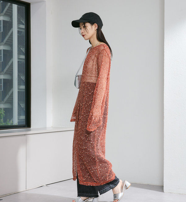  「【4色展開】メッシュシアーワンピース」|ワンピース|