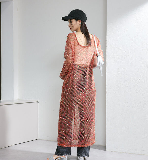  「【4色展開】メッシュシアーワンピース」|ワンピース|