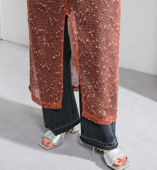  「【4色展開】メッシュシアーワンピース」|ワンピース|