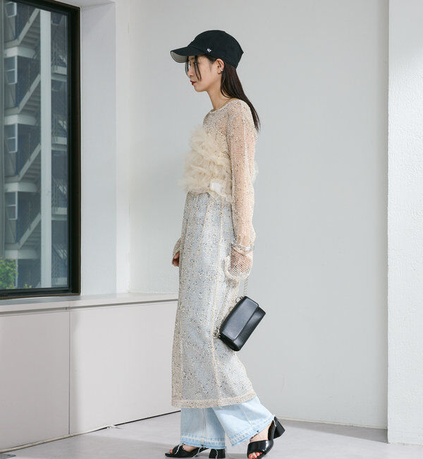  「【4色展開】メッシュシアーワンピース」|ワンピース|