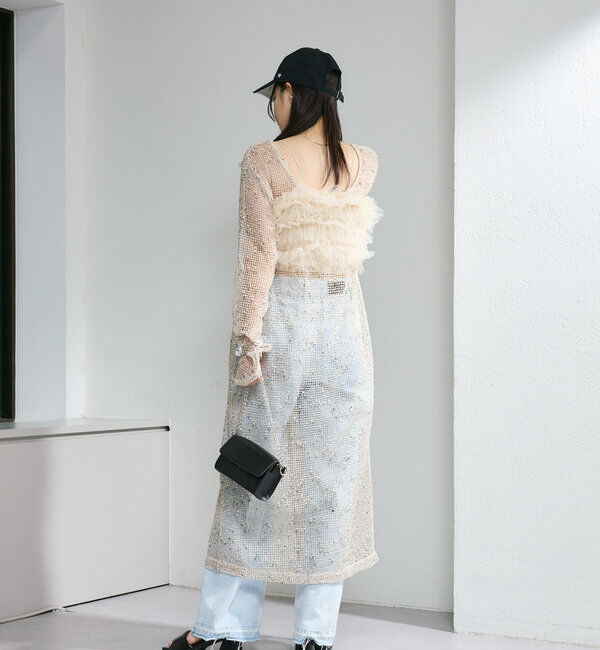  「【4色展開】メッシュシアーワンピース」|ワンピース|