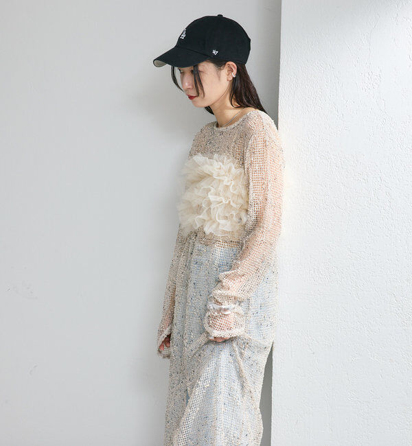  「【4色展開】メッシュシアーワンピース」|ワンピース|