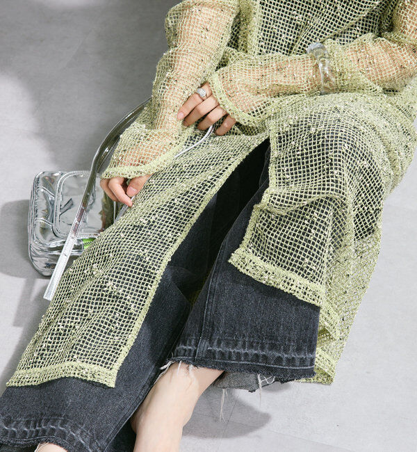  「【4色展開】メッシュシアーワンピース」|ワンピース|