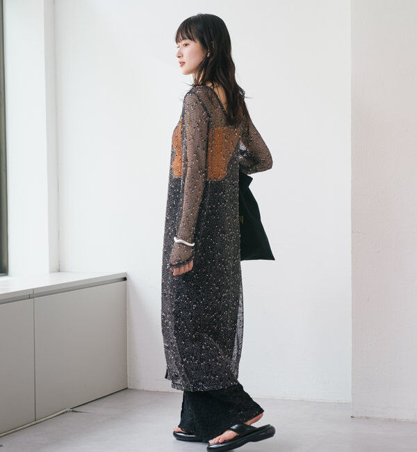  「【4色展開】メッシュシアーワンピース」|ワンピース|