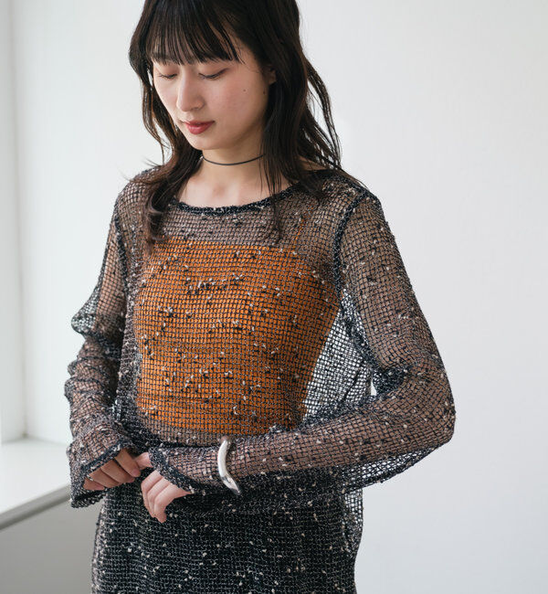  「【4色展開】メッシュシアーワンピース」|ワンピース|