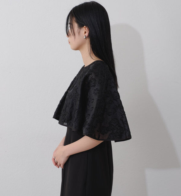  「【オケージョンドレス/結婚式】Cape layerd bare dress」|ドレス|