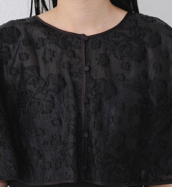  「【オケージョンドレス/結婚式】Cape layerd bare dress」|ドレス|