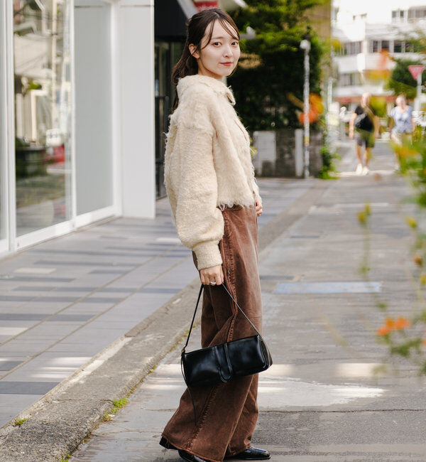  「【-5㎏細見え/2サイズ展開/低身長サイズ】フリンジデニムパンツ」|デニム|