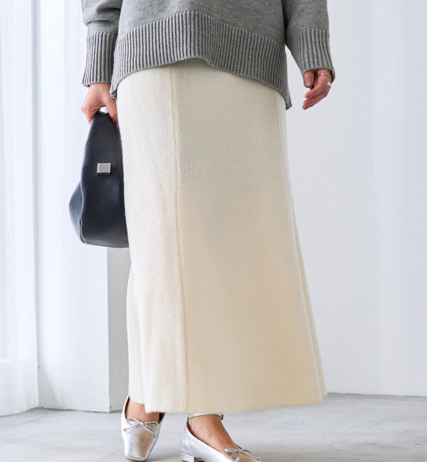  「《セットアップ対応可・インしない》アルパカタッチニットスカート」|スカート|