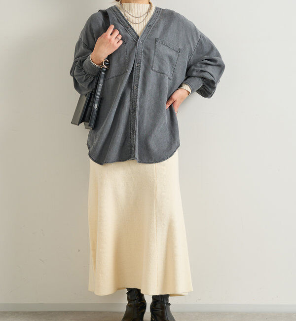  「《セットアップ対応可・インしない》アルパカタッチニットスカート」|スカート|