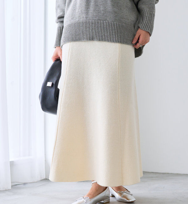  「《セットアップ対応可・インしない》アルパカタッチニットスカート」|スカート|