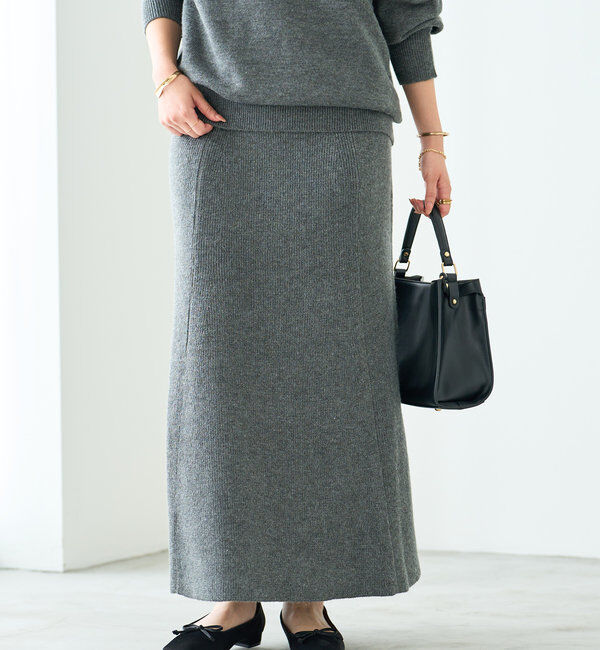  「《セットアップ対応可・インしない》アルパカタッチニットスカート」|スカート|