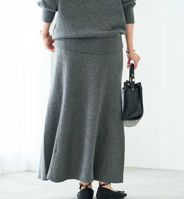  「《セットアップ対応可・インしない》アルパカタッチニットスカート」|スカート|