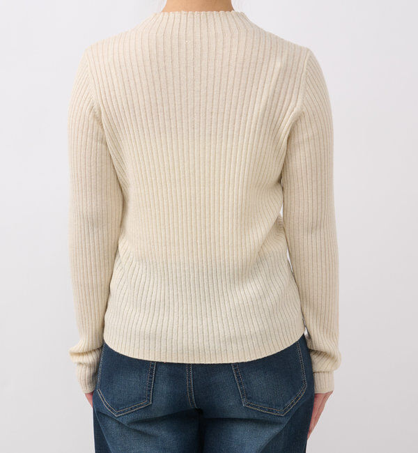  「《大人カジュアルに◎さりげない輝き》プチスパンコールリブニット」|シャツ・ブラウス|