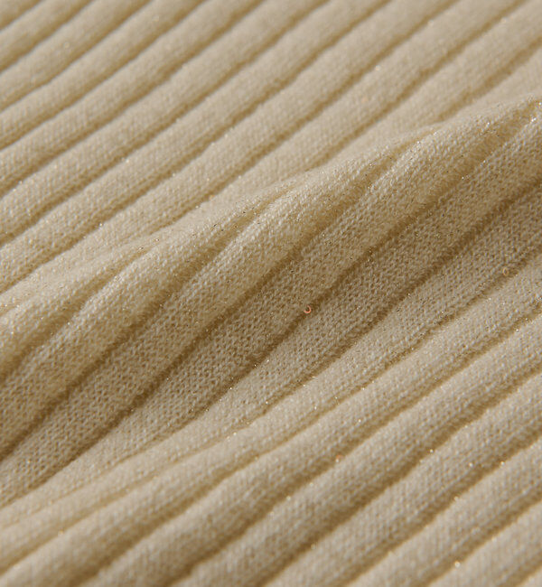  「《大人カジュアルに◎さりげない輝き》プチスパンコールリブニット」|シャツ・ブラウス|