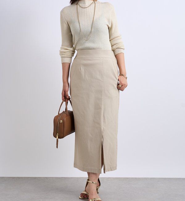  「《大人カジュアルに◎さりげない輝き》プチスパンコールリブニット」|シャツ・ブラウス|