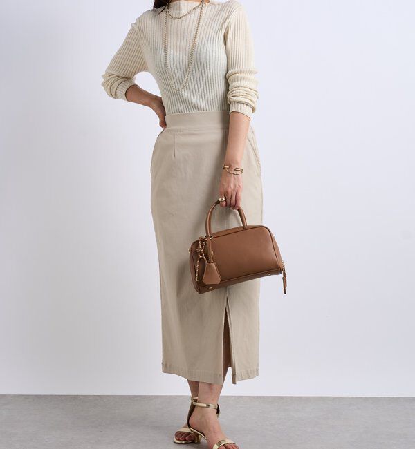  「《大人カジュアルに◎さりげない輝き》プチスパンコールリブニット」|シャツ・ブラウス|