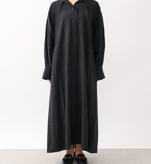  「《デコルテスッキリ見え》タイデザインシャツワンピース」|その他|