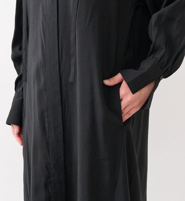  「《デコルテスッキリ見え》タイデザインシャツワンピース」|その他|