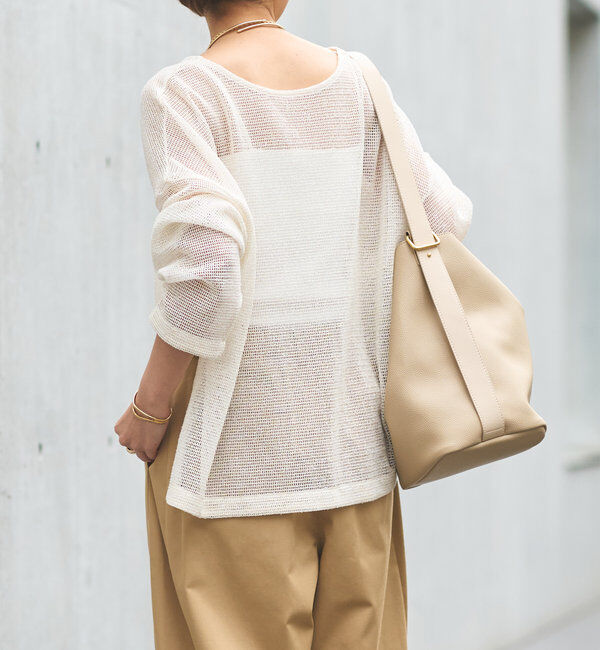  「前後2WAYラメメッシュカーディガン」|ニット・セーター|