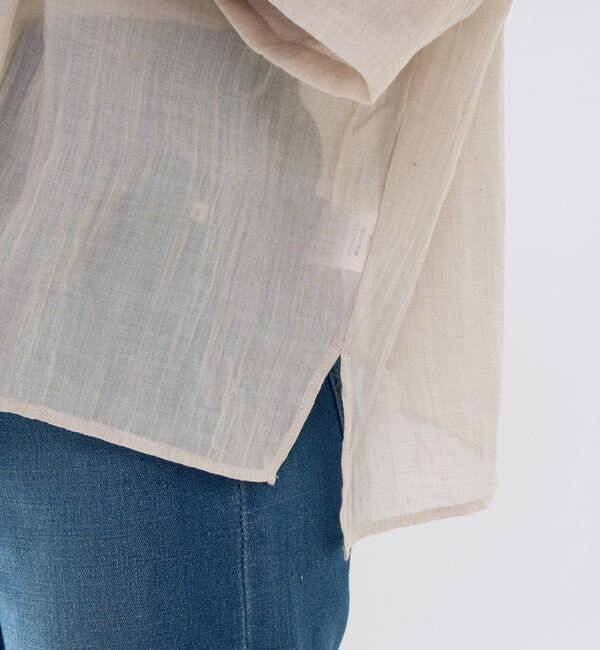  「《1枚着にも・羽織にも◎》ガーゼタッチシアーシャツ」|シャツ・ブラウス|