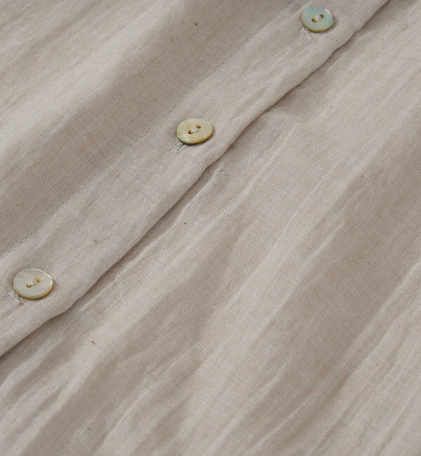  「《1枚着にも・羽織にも◎》ガーゼタッチシアーシャツ」|シャツ・ブラウス|