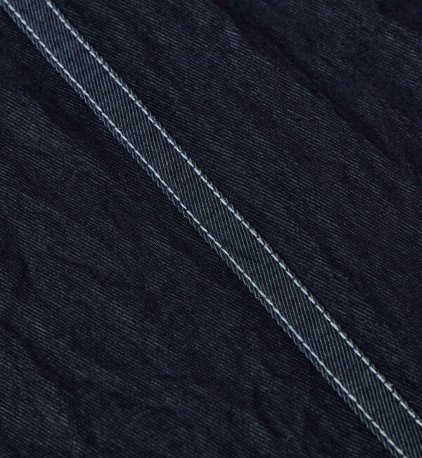  「《楽な履き心地》シャイニーデニムワイドパンツ」|デニム|