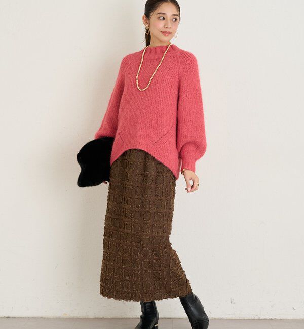  「《主役級アイテム◎》スクエアジャガードナロースカート」|スカート|