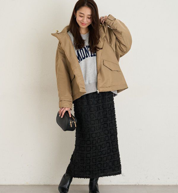  「《主役級アイテム◎》スクエアジャガードナロースカート」|スカート|