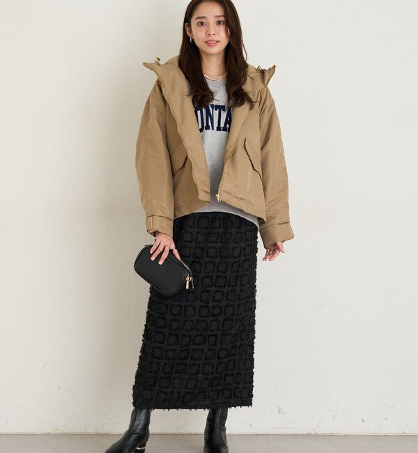  「《主役級アイテム◎》スクエアジャガードナロースカート」|スカート|