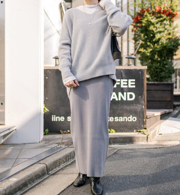  「予約【新色追加/マイナス3kg/レビュー高評価☆】リブタイトスカート」|スカート|