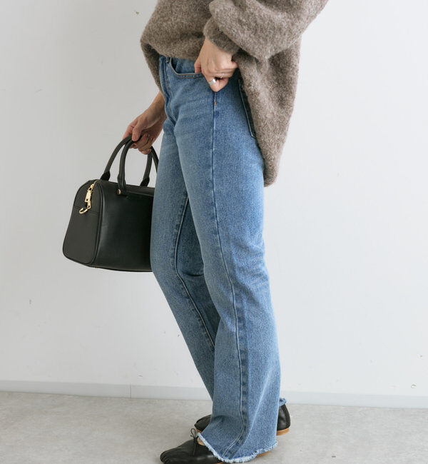  「【MONN.:. (モン)】フレアデニム」|デニム|