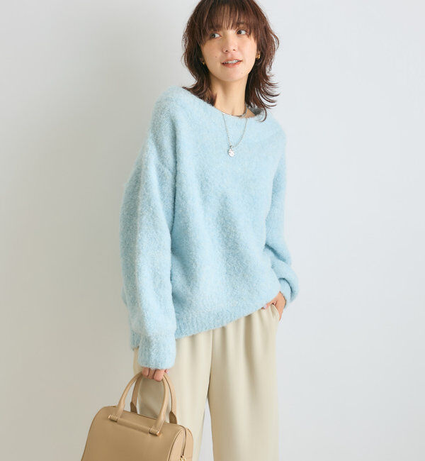  「【ゆったり感が可愛い】ブークレボリュームスリーブニット」|ニット・セーター|