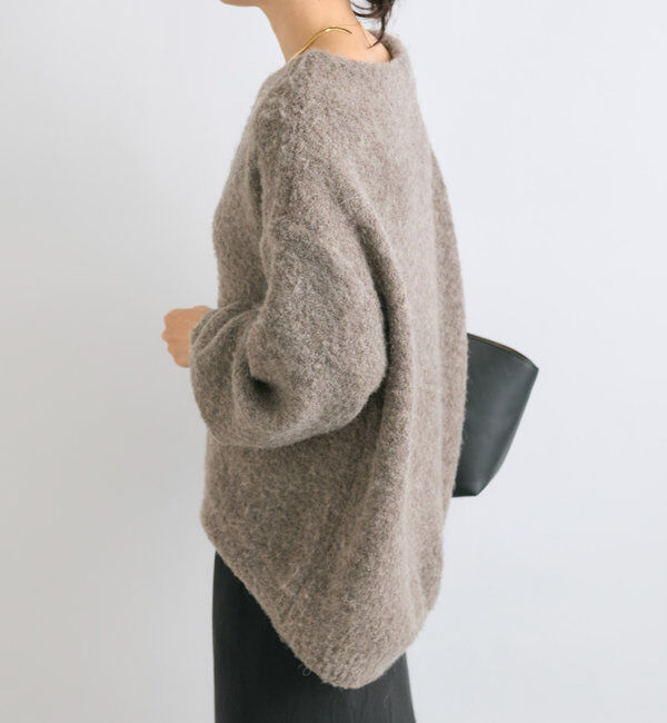  「【ゆったり感が可愛い】ブークレボリュームスリーブニット」|ニット・セーター|