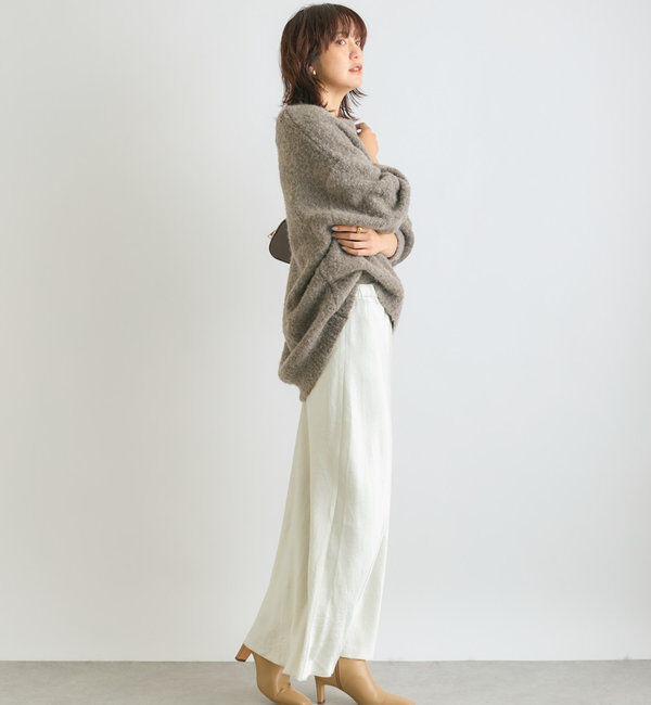  「【ゆったり感が可愛い】ブークレボリュームスリーブニット」|ニット・セーター|