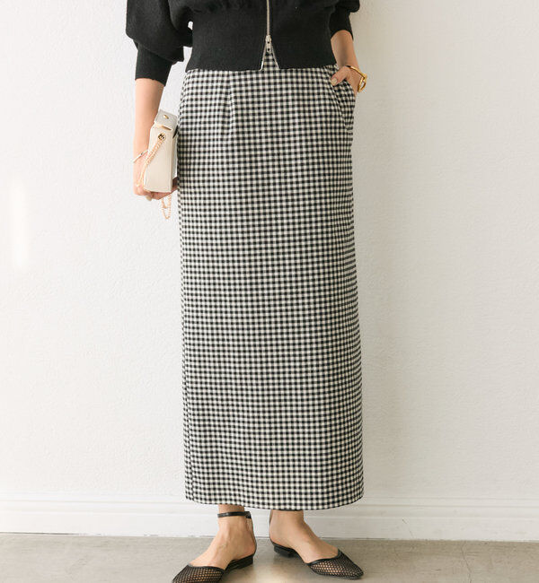  「【ストレッチ◎】ナチュラルストレッチスカート」|スカート|ブラックその他1