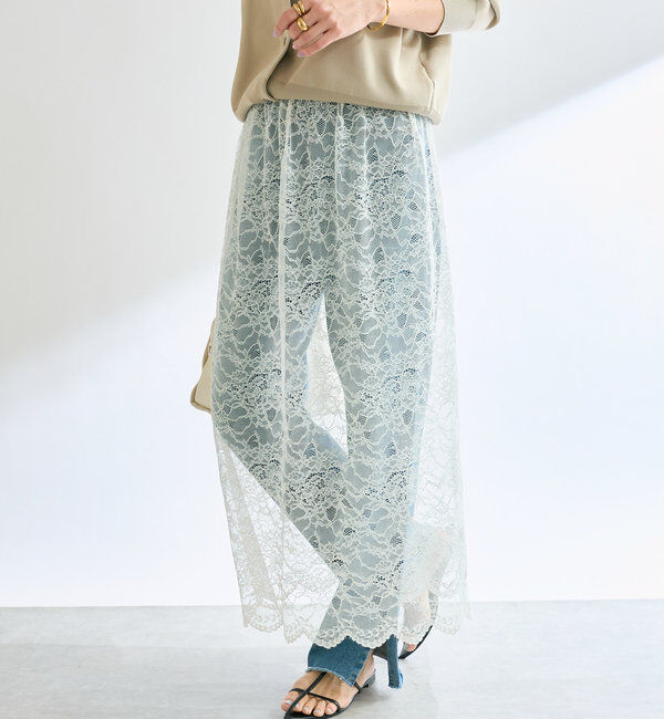  「【今季トレンド】セパレートレーススカート」|スカート|
