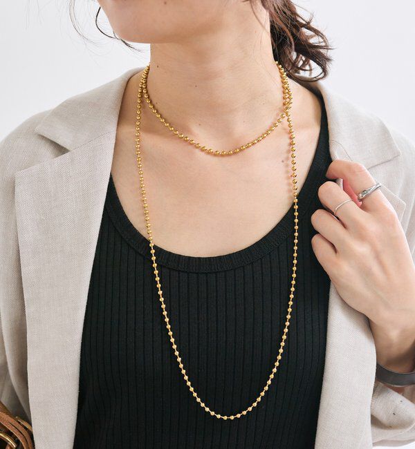  「R.good/120ｃｍボールチェーンアジャストネックレス」|ブローチ・コサージュ|