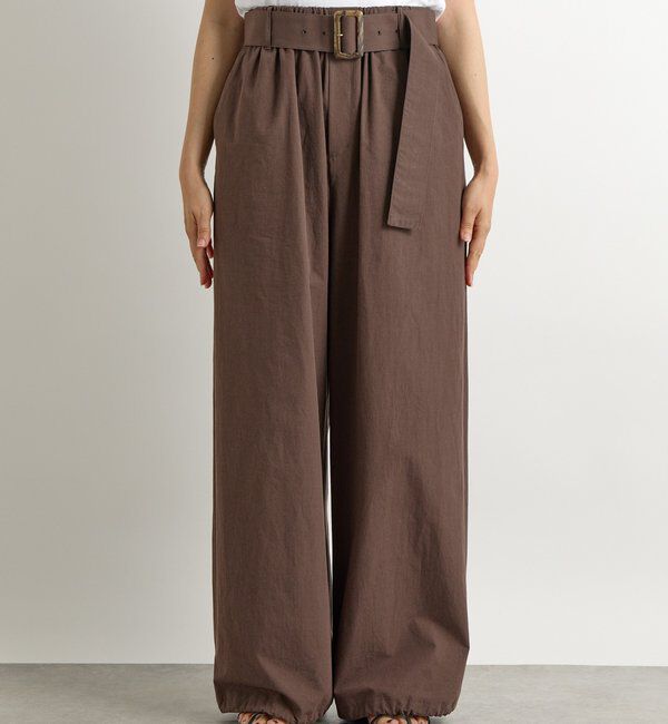  「【こなれ感抜群】ベルテッドワイドパンツ」|チノ|