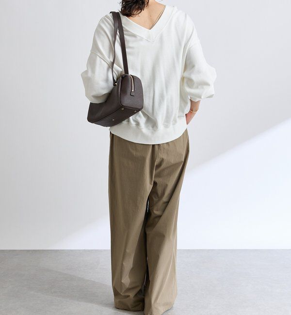  「【こなれ感抜群】ベルテッドワイドパンツ」|チノ|