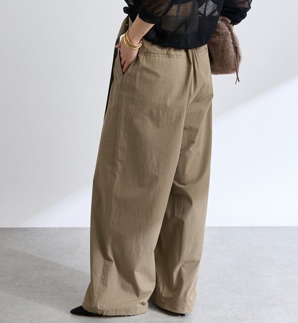  「【こなれ感抜群】ベルテッドワイドパンツ」|チノ|