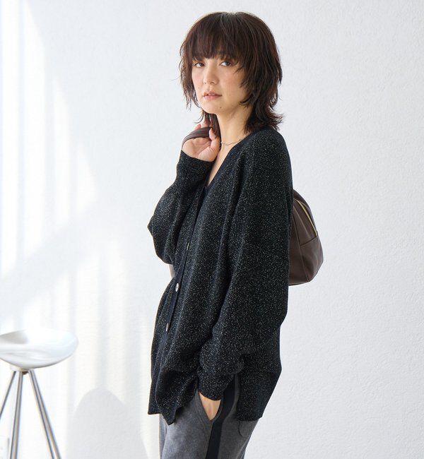  「予約【上品な輝き】ラメモール2WAYカーデ」|ニット・セーター|