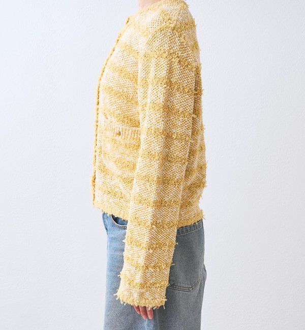  「予約【上品見え】ツイードショートカーディガン」|カーディガン|